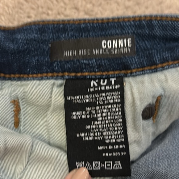 Kut from the kloth high rise ankle skinny jeans size 12 - Picture 7 of 7